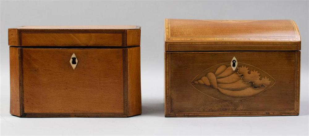 GEORGE III MAHOGANY TEA CADDY  33b12a