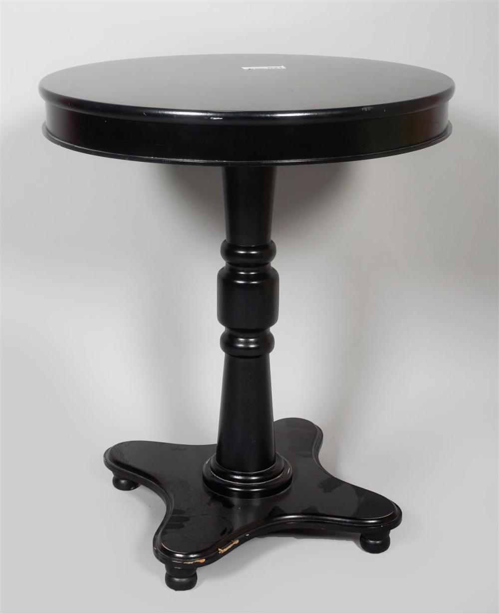 MODERN ROUND BLACK PEDESTAL SIDE 33b1bc