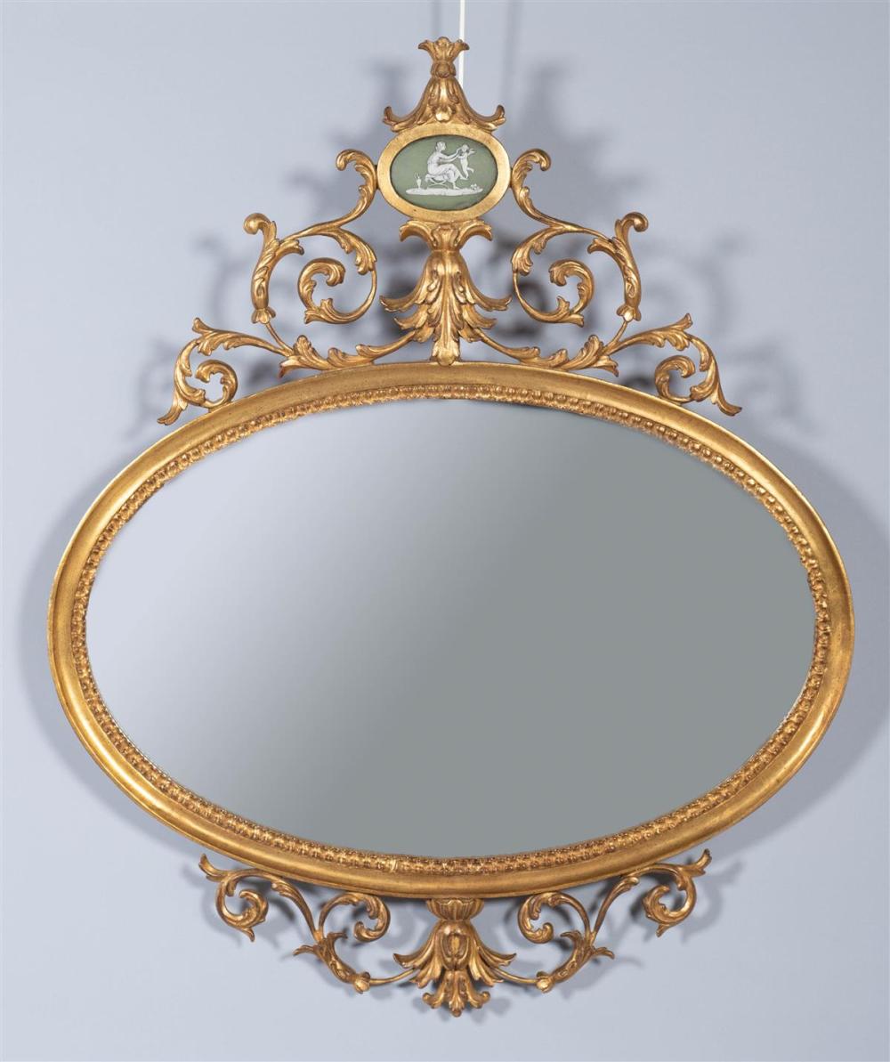 ADAM STYLE GILTWOOD MIRROR WITH