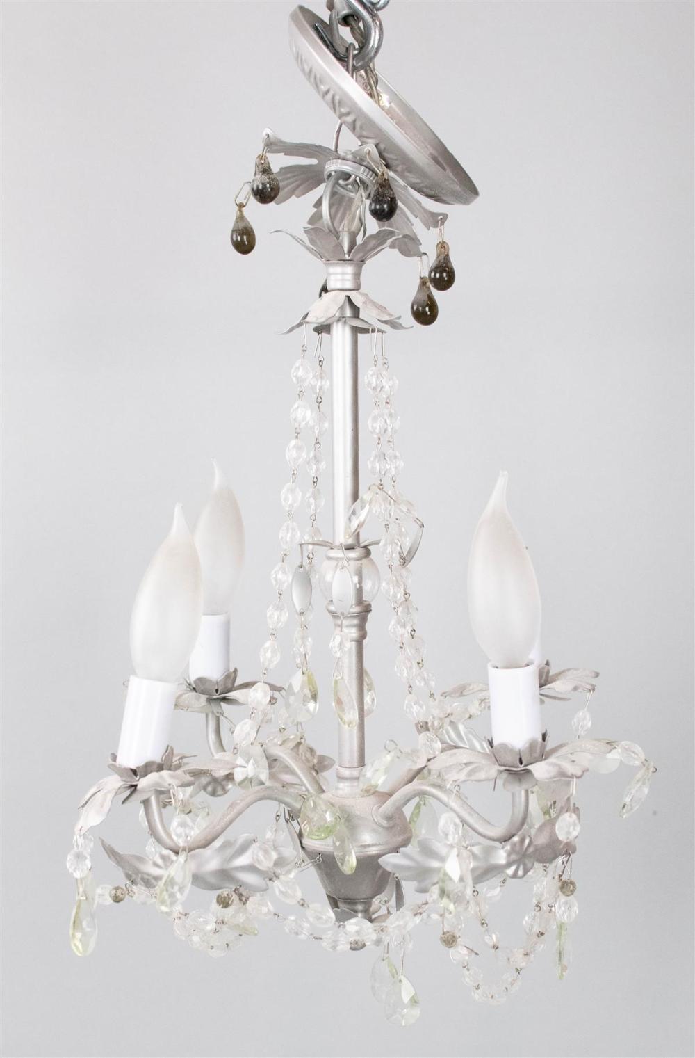 ROCOCO STYLE WHITE PAINTED METAL