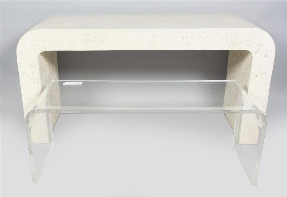 MODERN WHITE PAINTED HALL TABLE 33b2ac