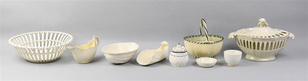 GROUP OF ENGLISH CREAMWARE SERVING