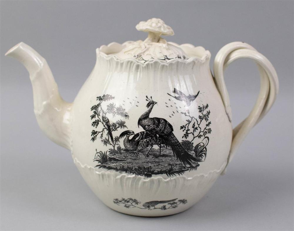 WEDGWOOD CREAMWARE BLACK TRANSFER-PRINTED