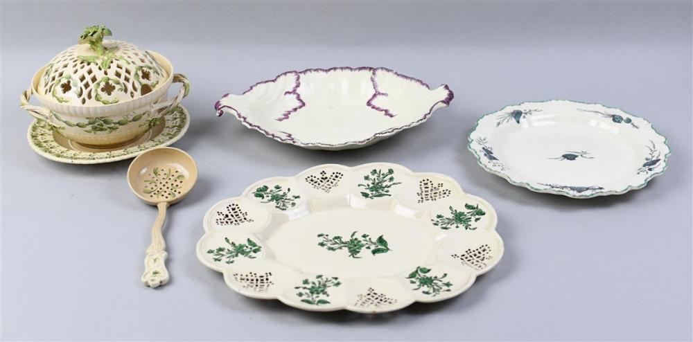 GROUP OF ENGLISH CREAMWARE BLACK