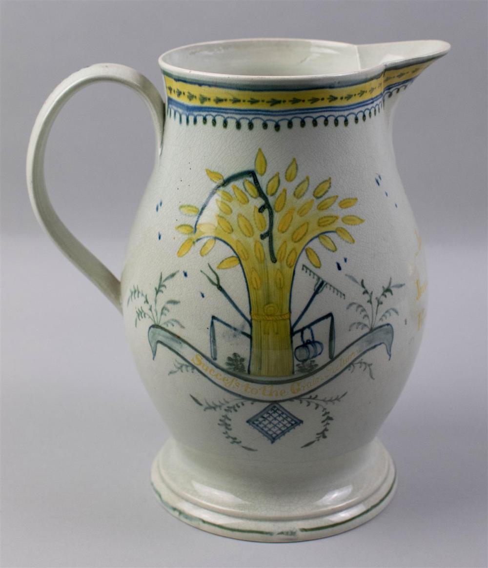 ENGLISH PEARLWARE DATED AND INSCRIBED