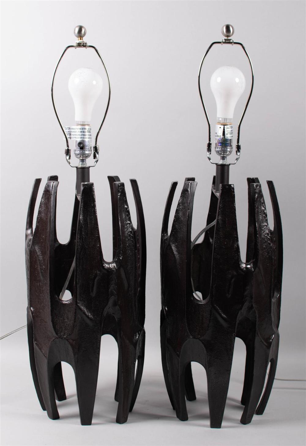 PAIR OF PATINATED METAL FREE FORM 33b364