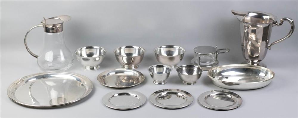 GROUP OF ASSEMBLED SILVERPLATED AND