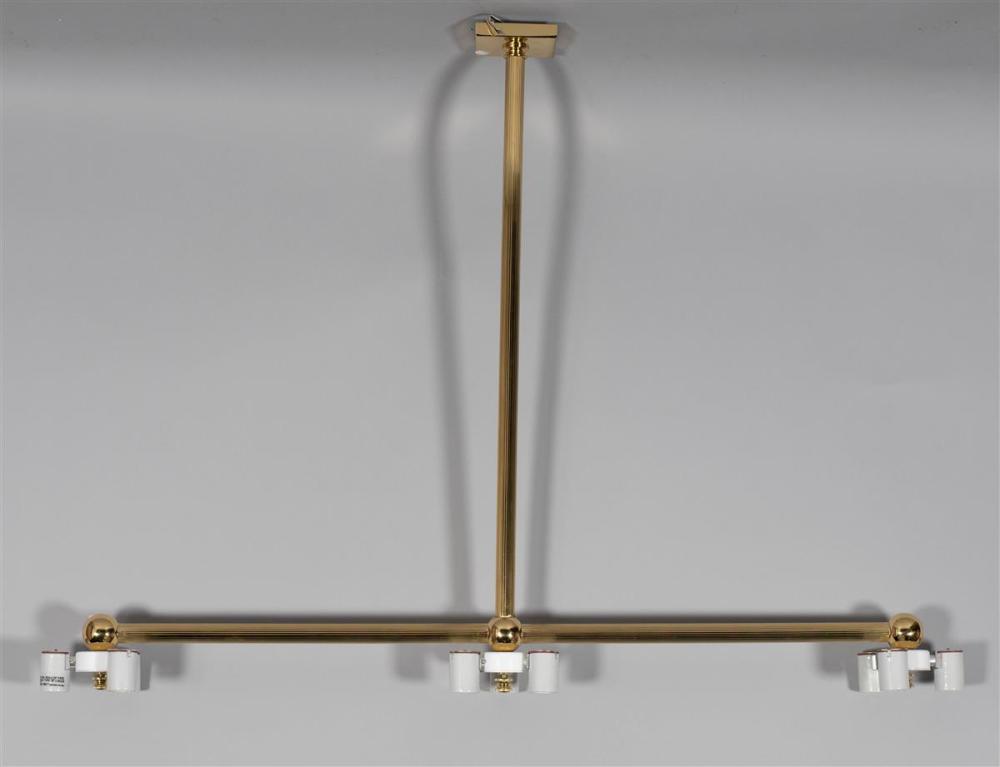 CONTEMPORARY BRASS POOL TABLE/ISLAND