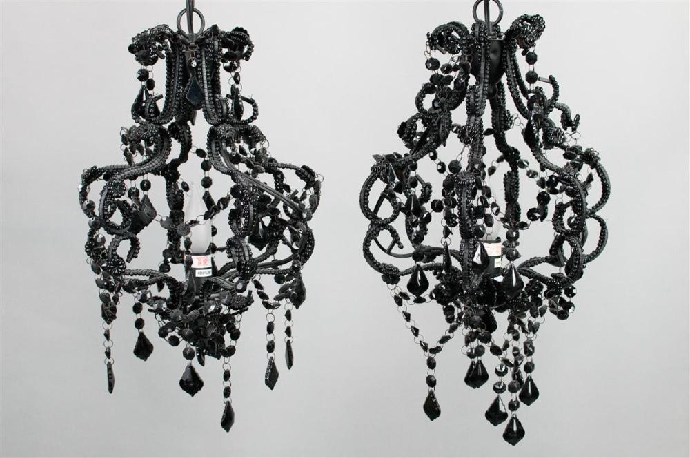 PAIR OF VENETIAN STYLE FACETED