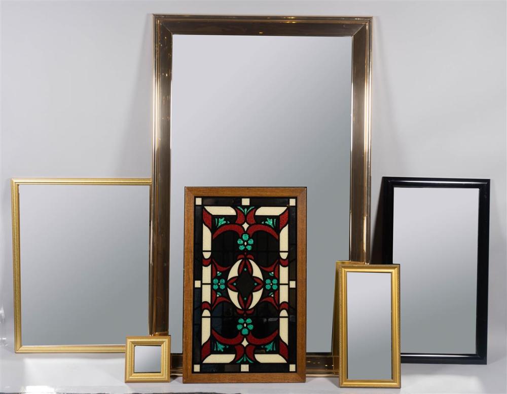 FIVE CONTEMPORARY MIRRORS AND STAINED 33b397