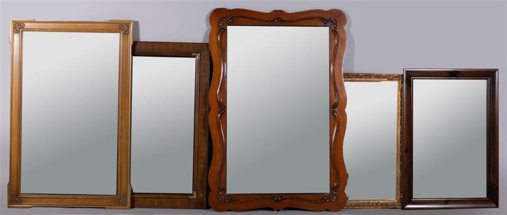 FIVE VICTORIAN STYLE WOOD MIRRORSFIVE 33b398