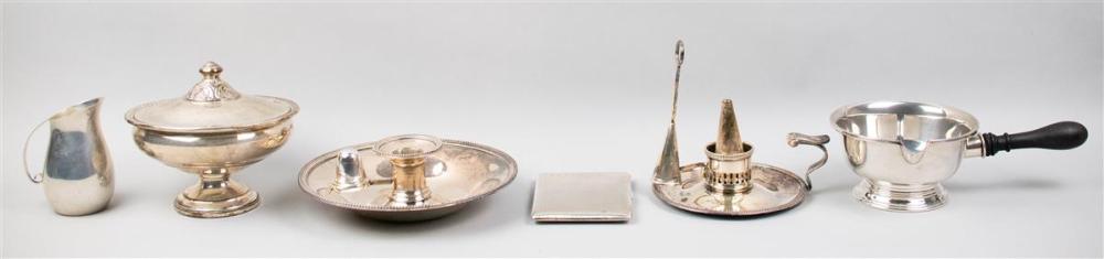 COLLECTION OF SILVER AND PLATED