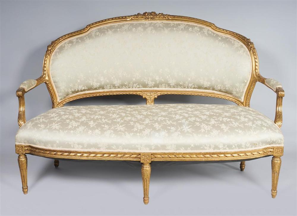 LOUIS XVI STYLE GILTWOOD SETTEELOUIS