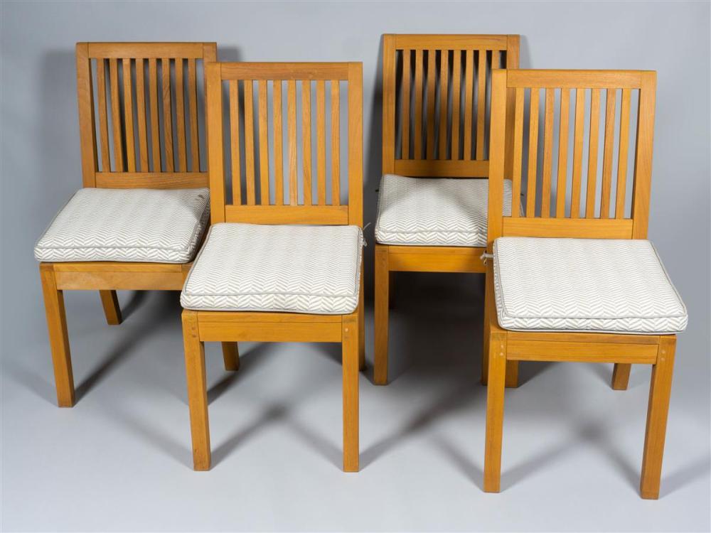 SET OF FOUR COUNTRY CASUAL TEAK