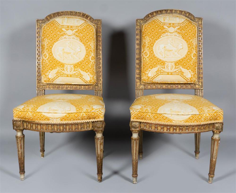 PAIR OF LOUIS XVI STYLE WHITE WASHED