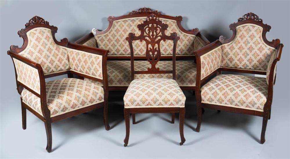 LATE VICTORIAN FOUR-PIECE PARLOR