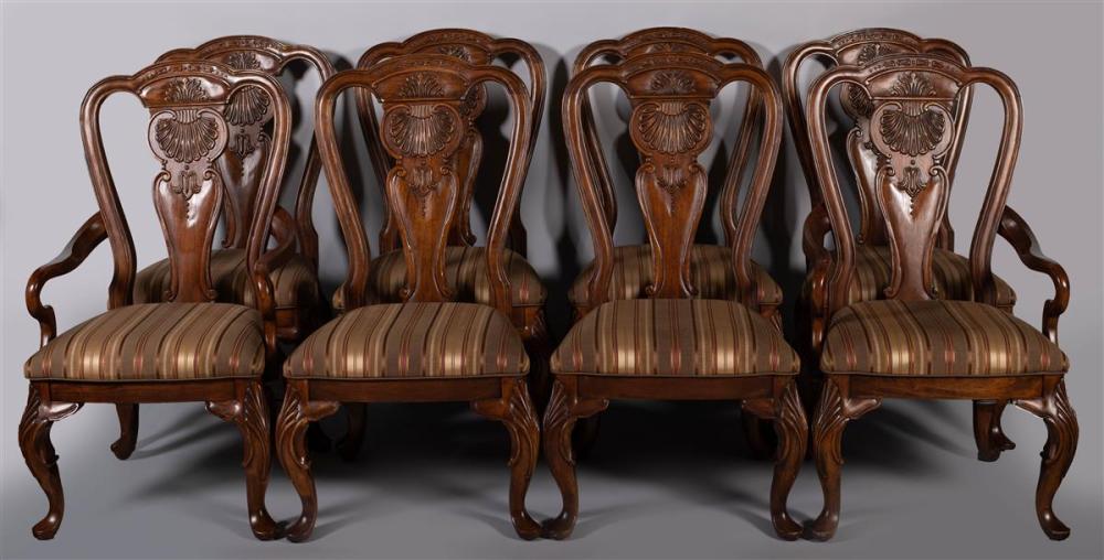 SET OF EIGHT GEORGIAN STYLE DINING CHAIRS