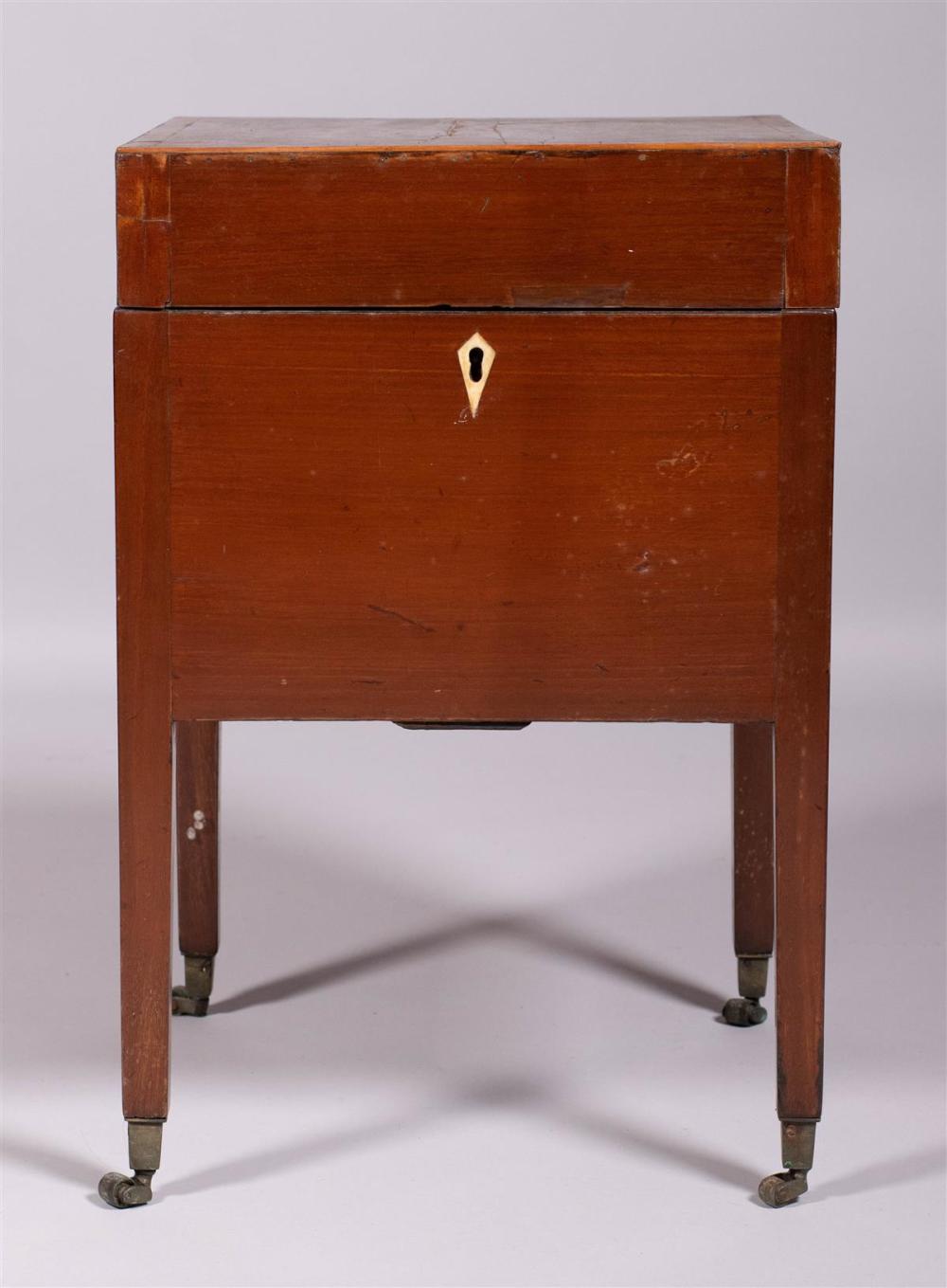 LATE GEORGE III INLAID MAHOGANY