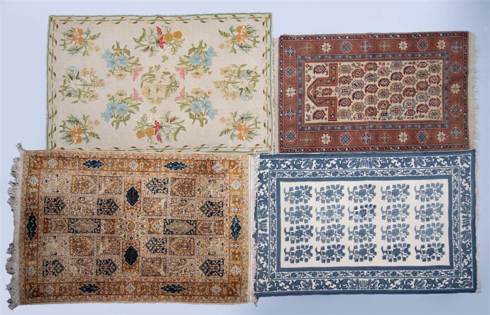 GROUP OF FOUR RUGSGROUP OF FOUR RUGS,