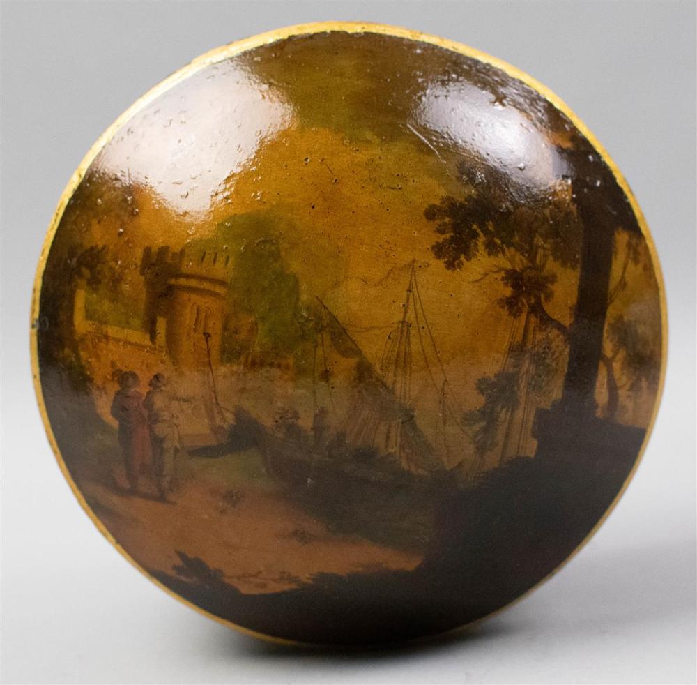 REGENCY PAPIER-MACHE ROUND BOX