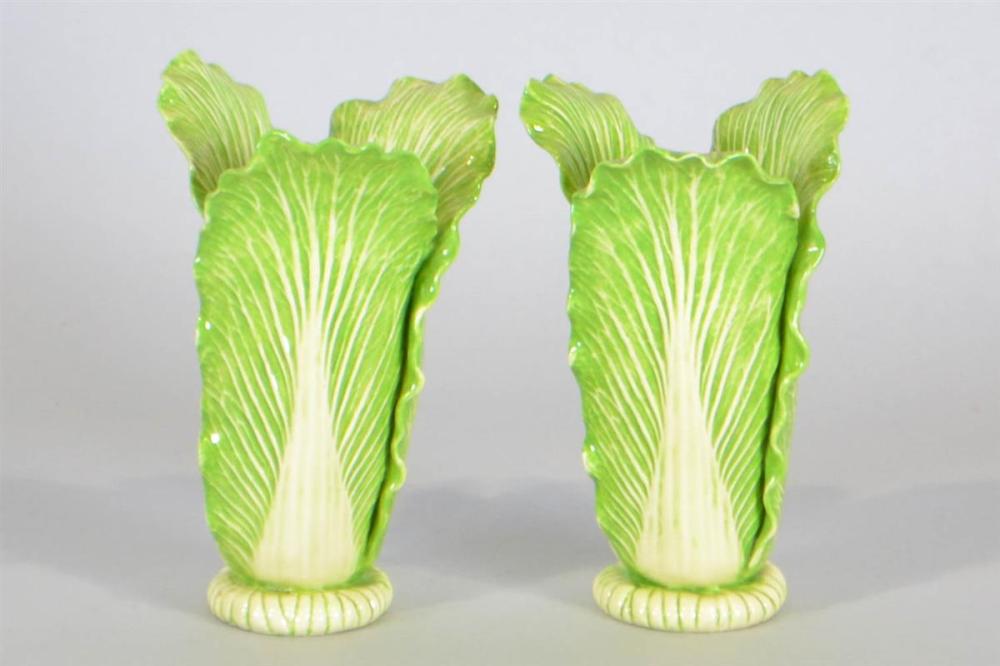 PAIR OF DODIE THAYER LETTUCE WARE