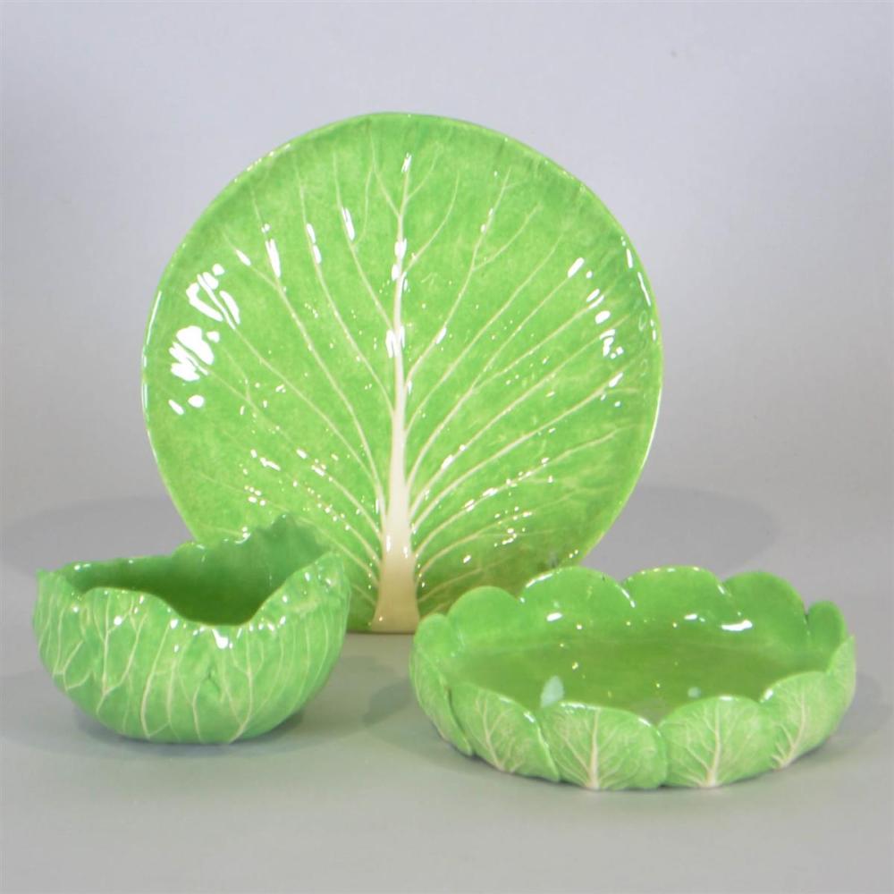 THREE DODIE THAYER LETTUCE WARE