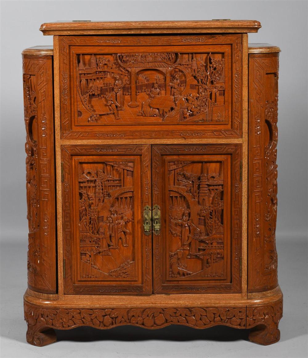 ASIAN CARVED HARDWOOD BARASIAN