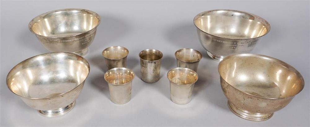 FOUR SILVER PRESENTATION BOWLS 33b734