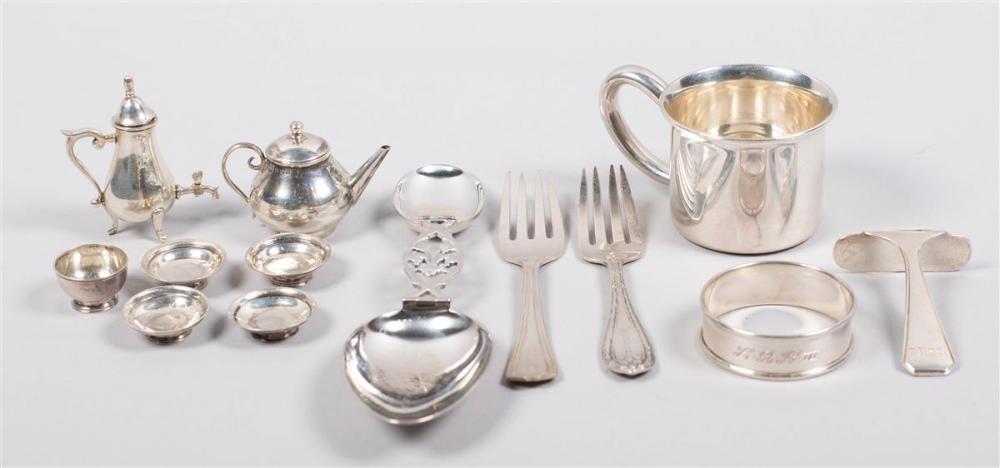 CHILD'S SILVER PLACE SETTING AND