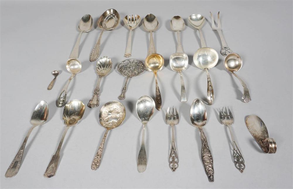 GROUP OF 21 SILVER UTENSILSGROUP 33b739