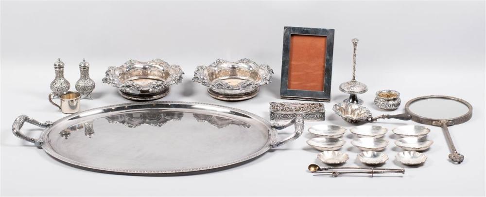 COLLECTION OF SILVER AND PLATED 33b73a