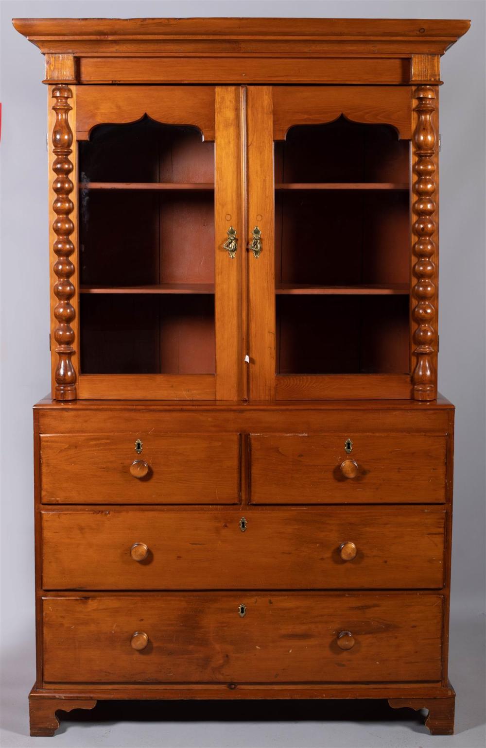 AMERICAN FRUITWOOD CABINET ON CHEST,