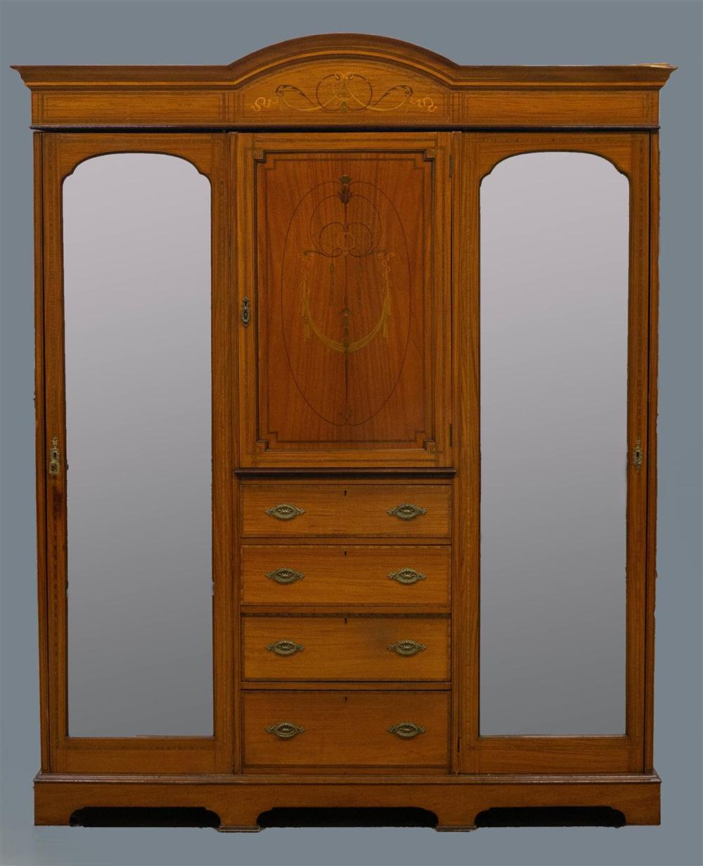 VICTORIAN INLAID SATINWOOD WARDROBEVICTORIAN 33b768