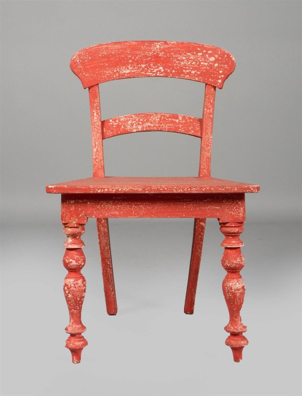 RED PAINTED CHILD S CHAIRRED PAINTED 33b772