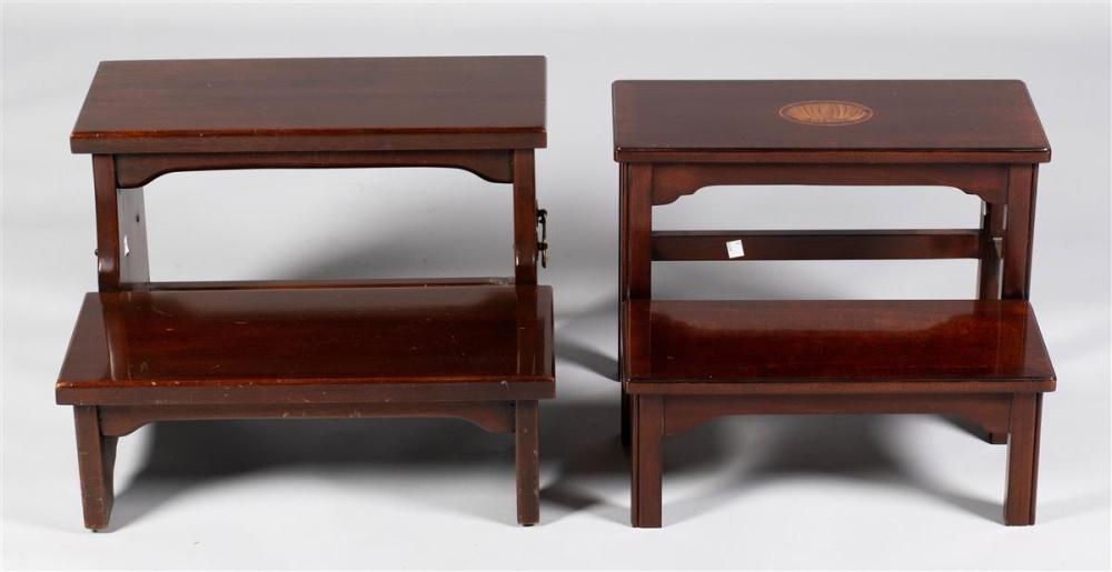 TWO MODERN MAHOGANY BED STEPSTWO 33b781