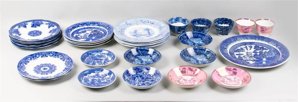 GROUP OF 19TH CENTURY ENGLISH TRANSFERWARE