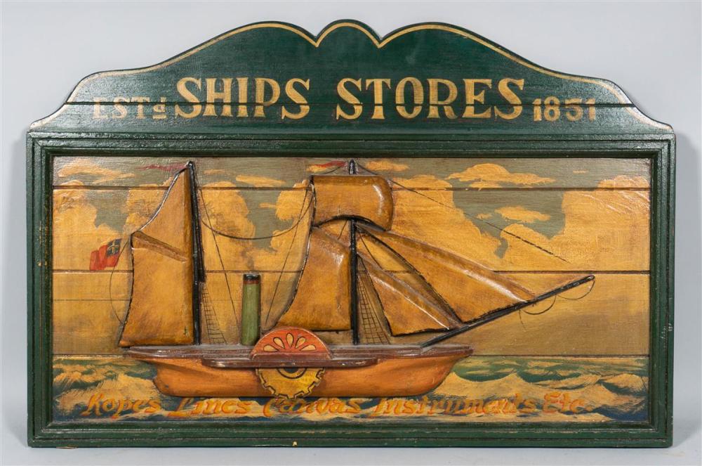 SHIPS STORES PAINTED WOODEN SHOP 33b7d9