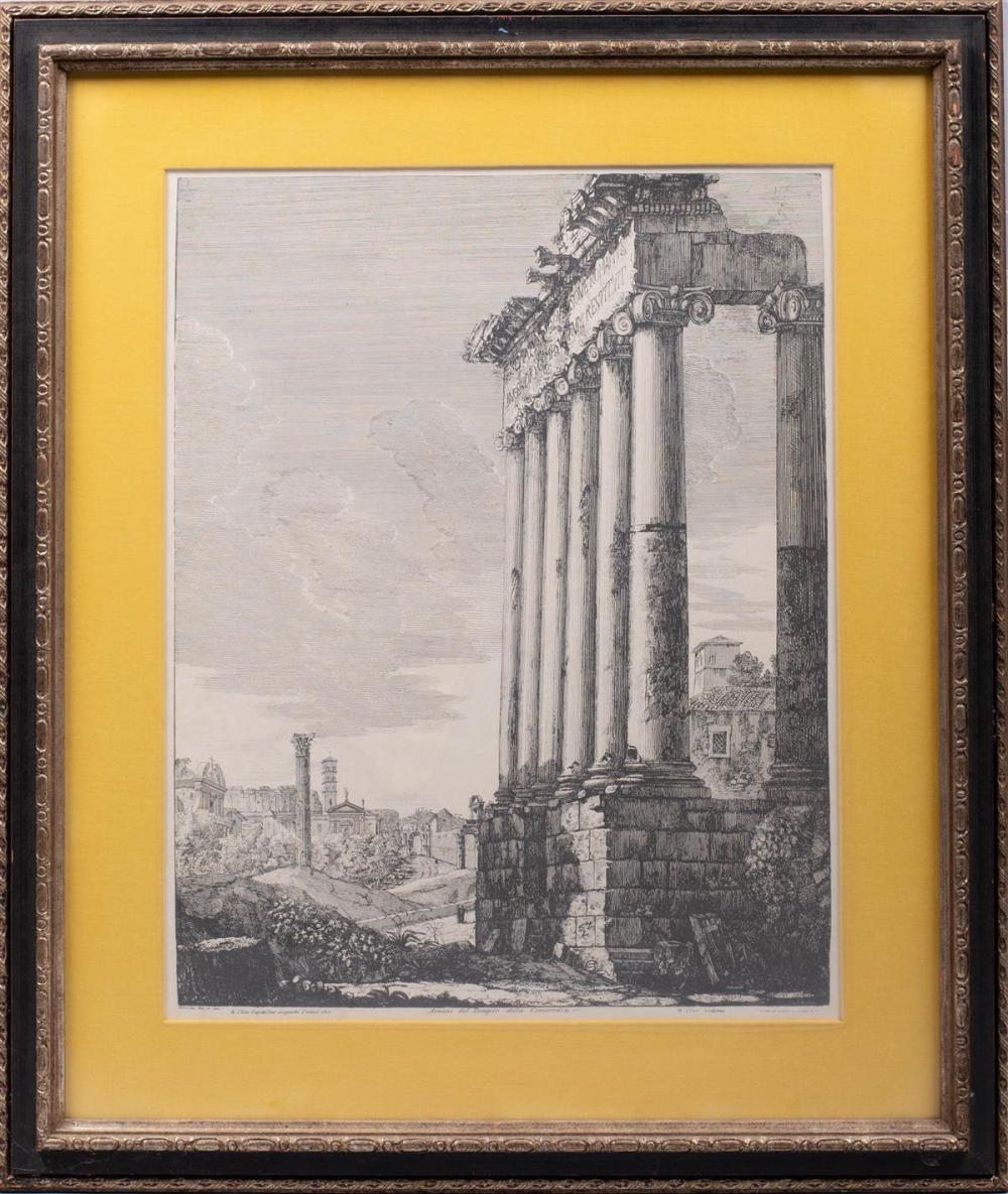 REPRODUCTION ETCHING OF ROMAN COLUMNS