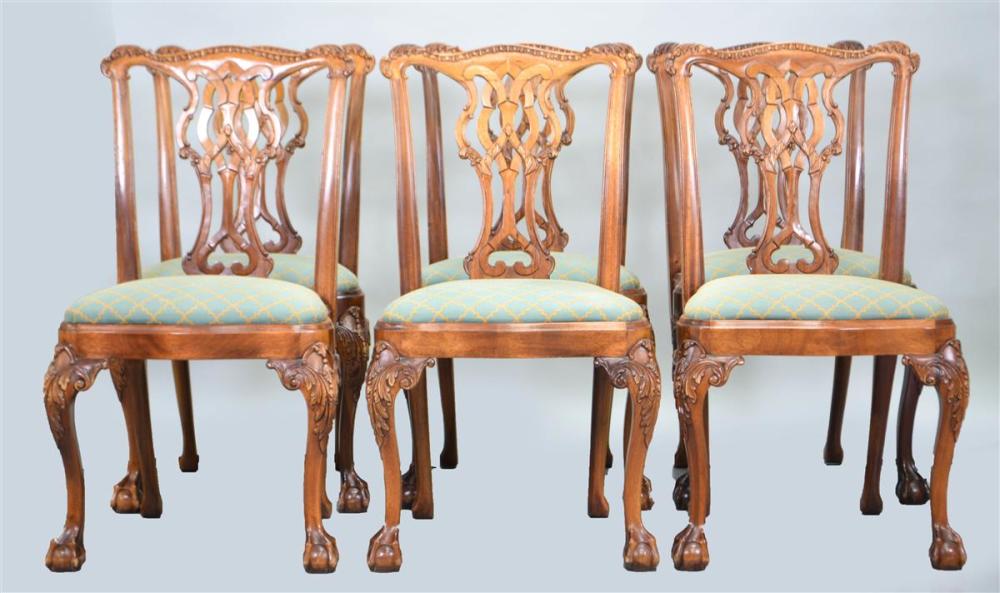 SET OF SIX GEORGE III STYLE MAHOGANY 33b7f3