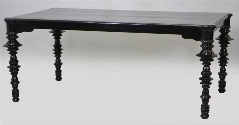 VICTORIAN STYLE BLACK LACQUER DINING 33b7f6