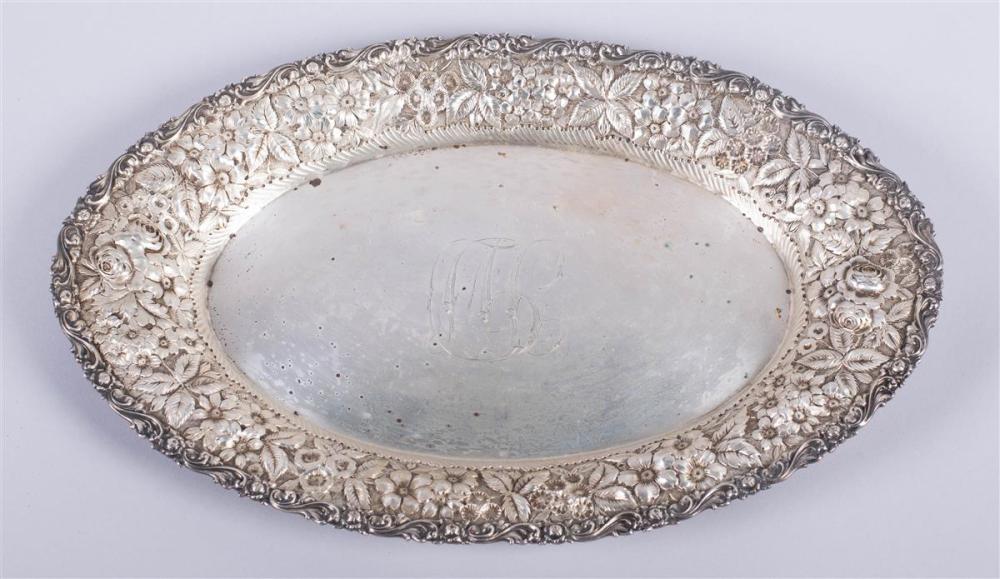 JACOBI & JENKINS SILVER OVAL REPOUSSE