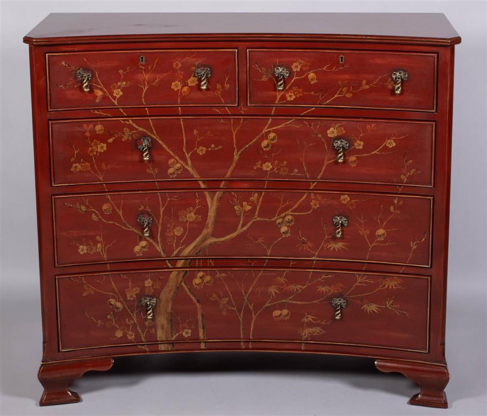 CHINOISERIE CHEST WITH FIVE DRAWERS