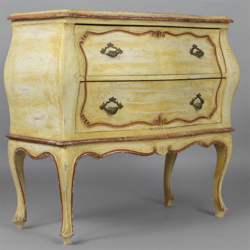 ITALIAN ROCOCO STYLE YELLOW PAINTED 33b8eb