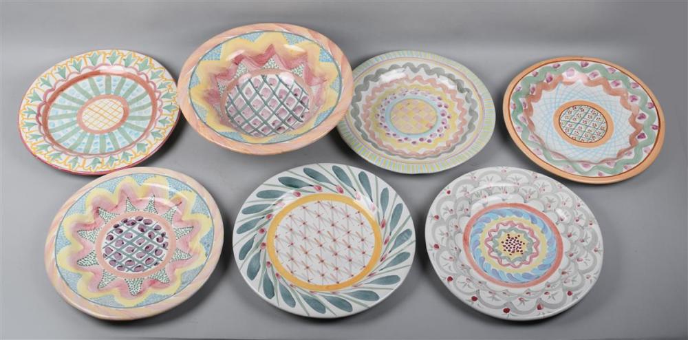 SET OF SIX MACKENZIE-CHILDS PASTA DISHES