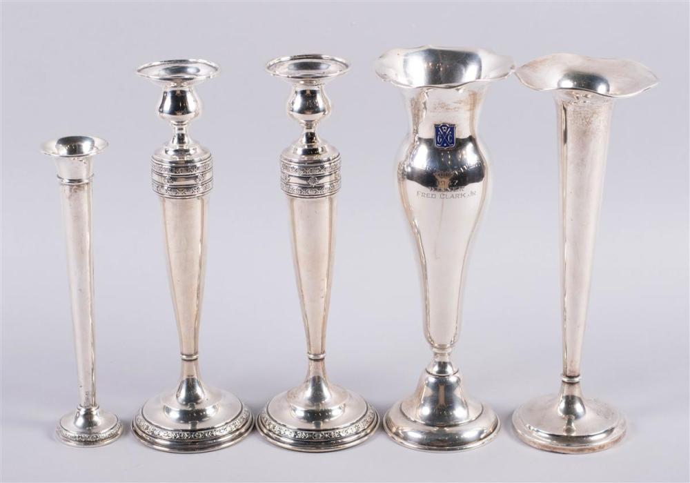 PAIR OF MATTHEWS CO SILVER WEIGHTED 33b982