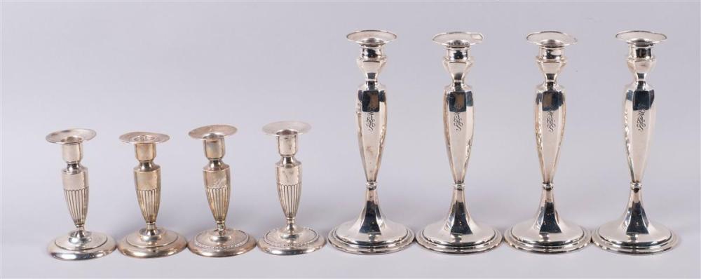 SET OF FOUR GORHAM SILVER CANDLESTICKS  33b97f