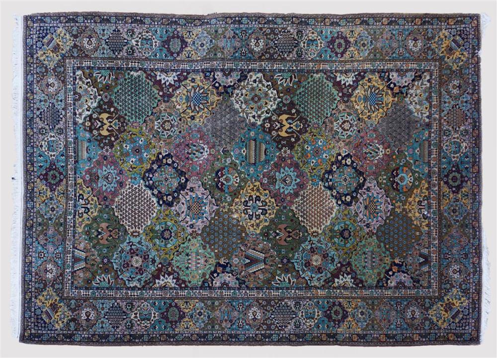 PERSIAN BAKHTIARI GARDEN TILE WOOL RUGPERSIAN