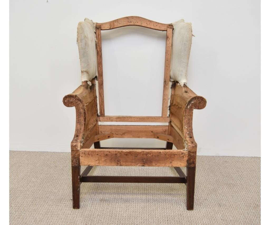 American mahogany wing chair frame,
