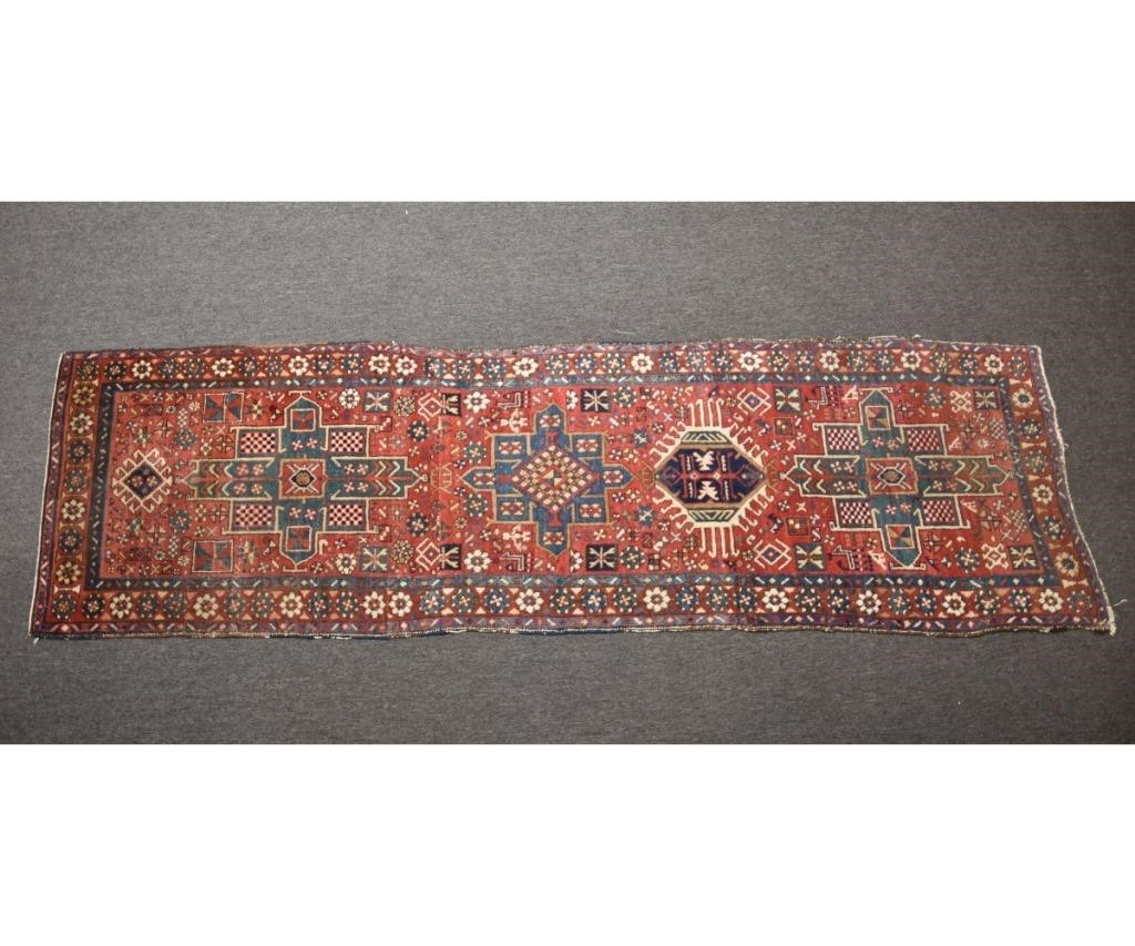 Antique Kazak hall runner with 339350