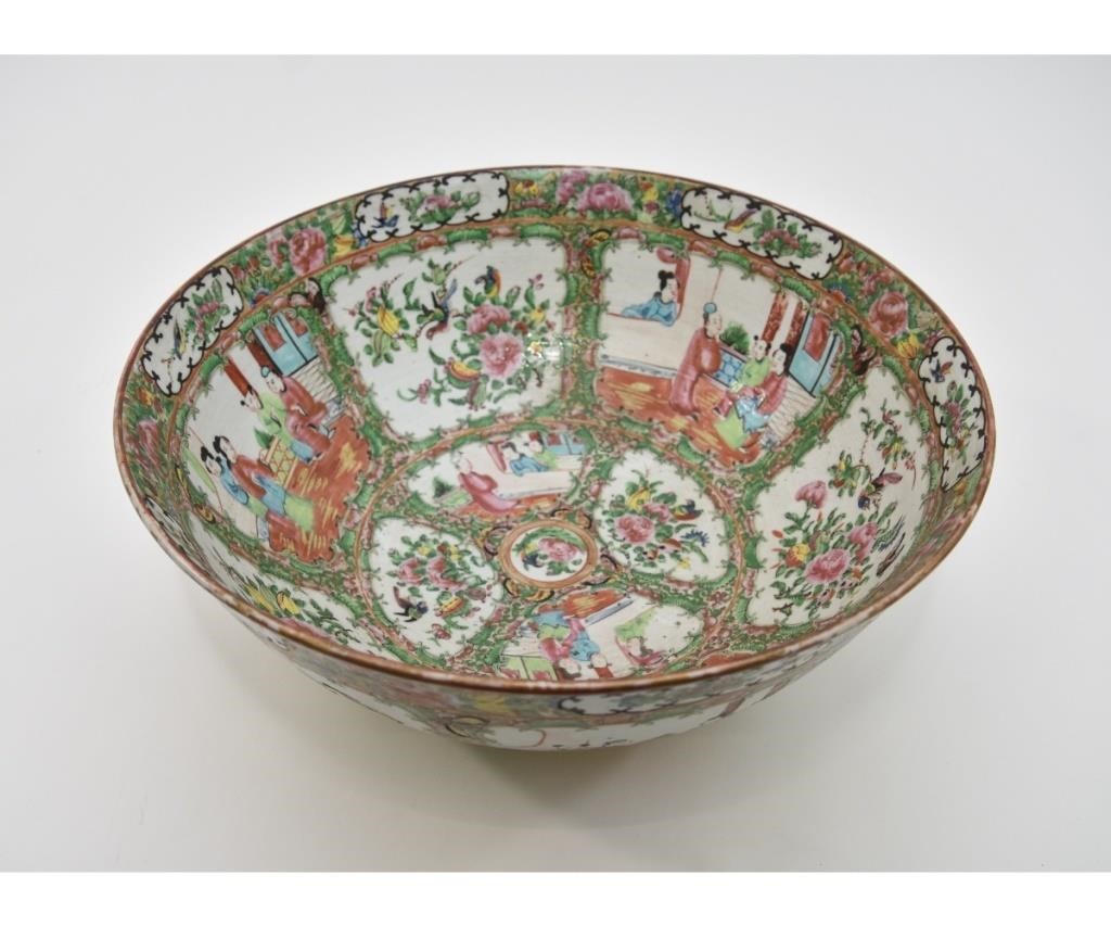 Rose Medallion Punch Bowl, circa